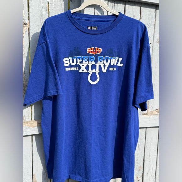 Indianapolis COLTS Men’s T-Shirt XL X-Large Super Bowl XLIV NFL Team Apparel - Picture 2 of 5